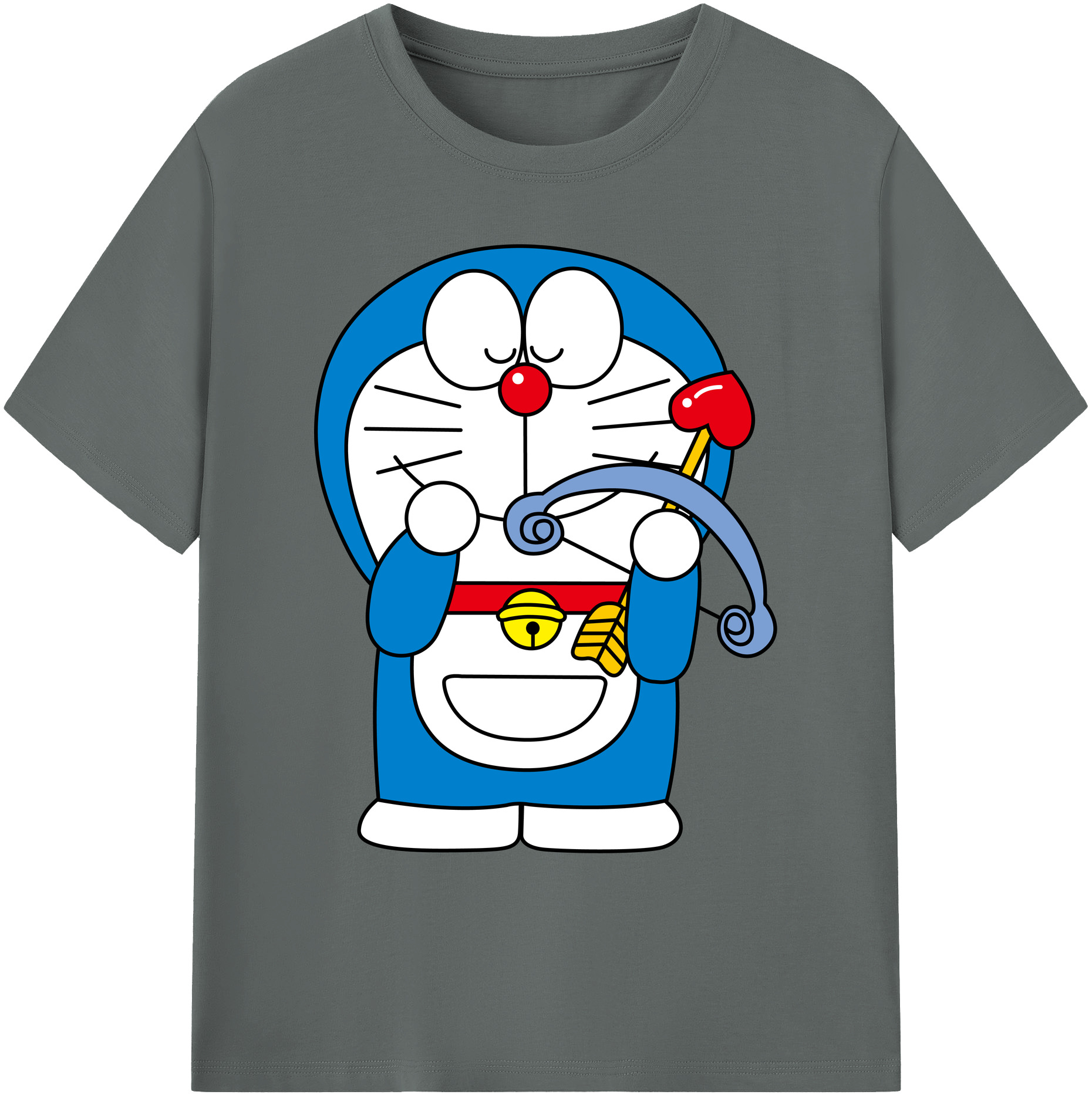 （画像用） ドラえもん Doraemon 綿100％ メンズ半袖Tシャツ｜肌触りやわらか＆通気性
